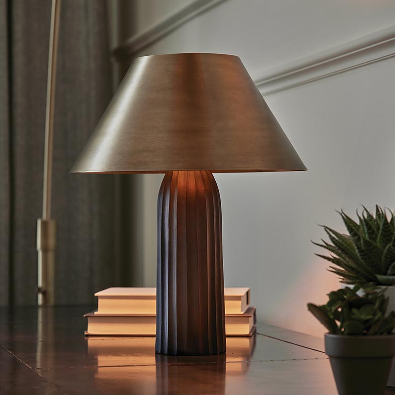 Gold And Black Table Lamp - Bombay Mercantile