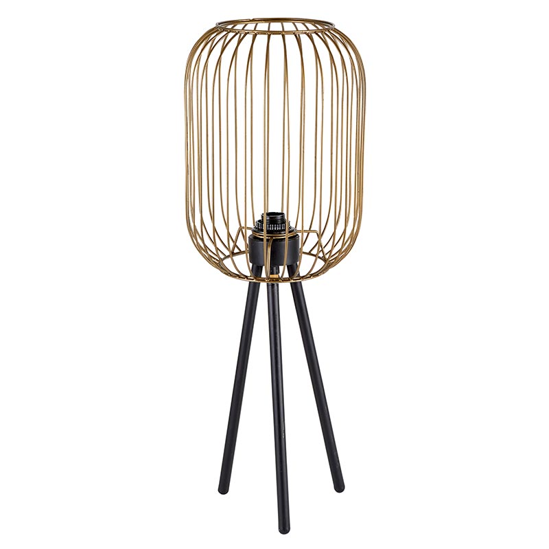 Iron Round Cage Lamp - Bombay Mercantile