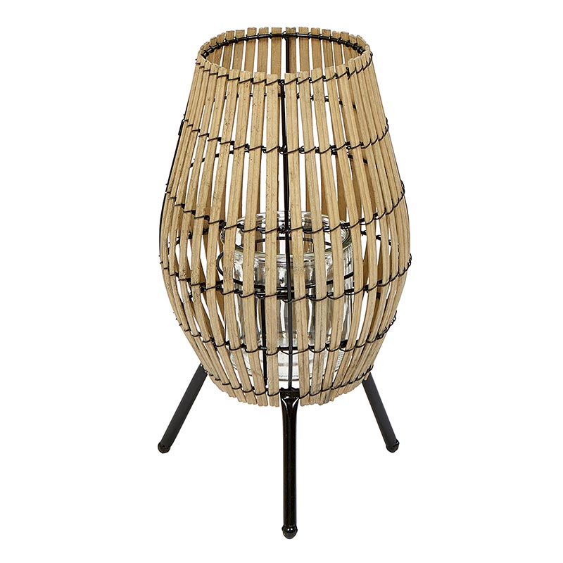 Bamboo Lantern on stand - Bombay Mercantile
