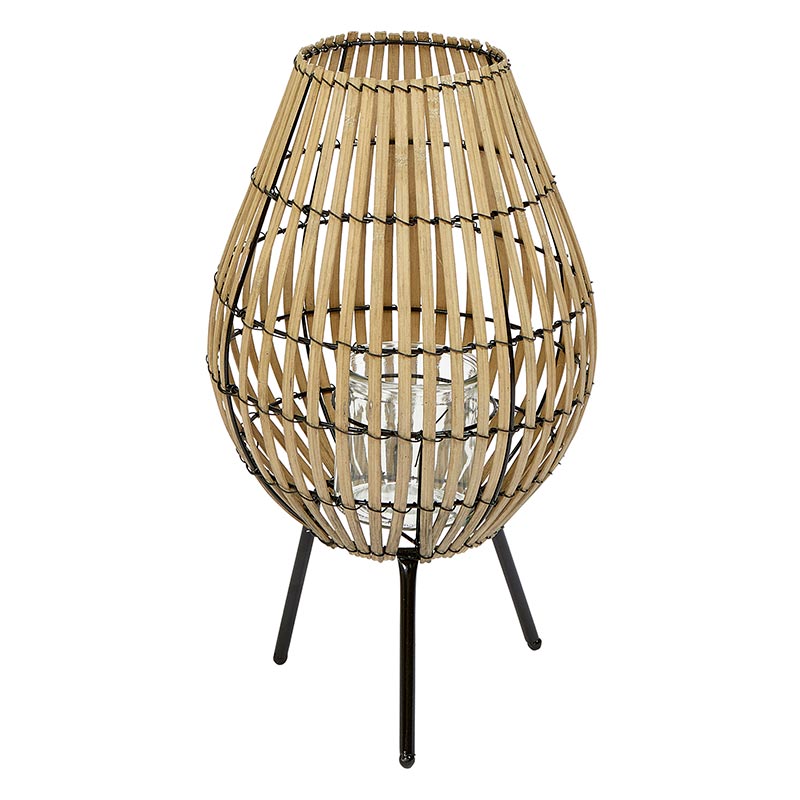 Bamboo Lantern on stand - Bombay Mercantile