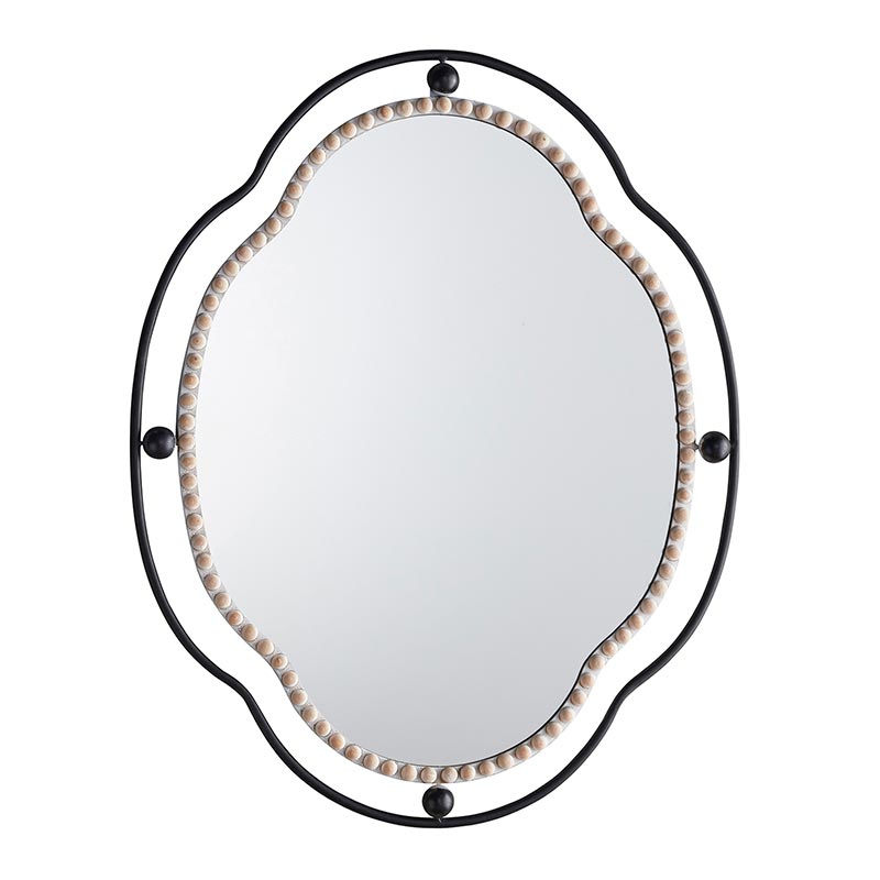 Black Framed Oval Mirror - Bombay Mercantile