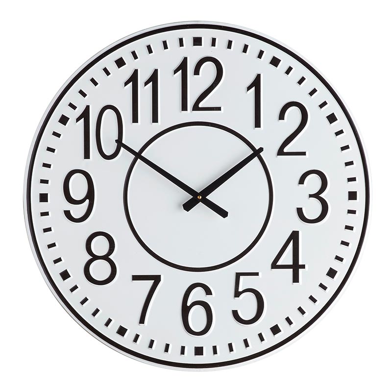 Black & White Wall Clock - Bombay Mercantile