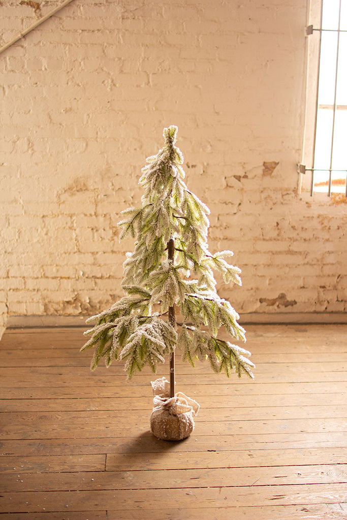 Artificial frosted christmas tree - The Nifty Decor