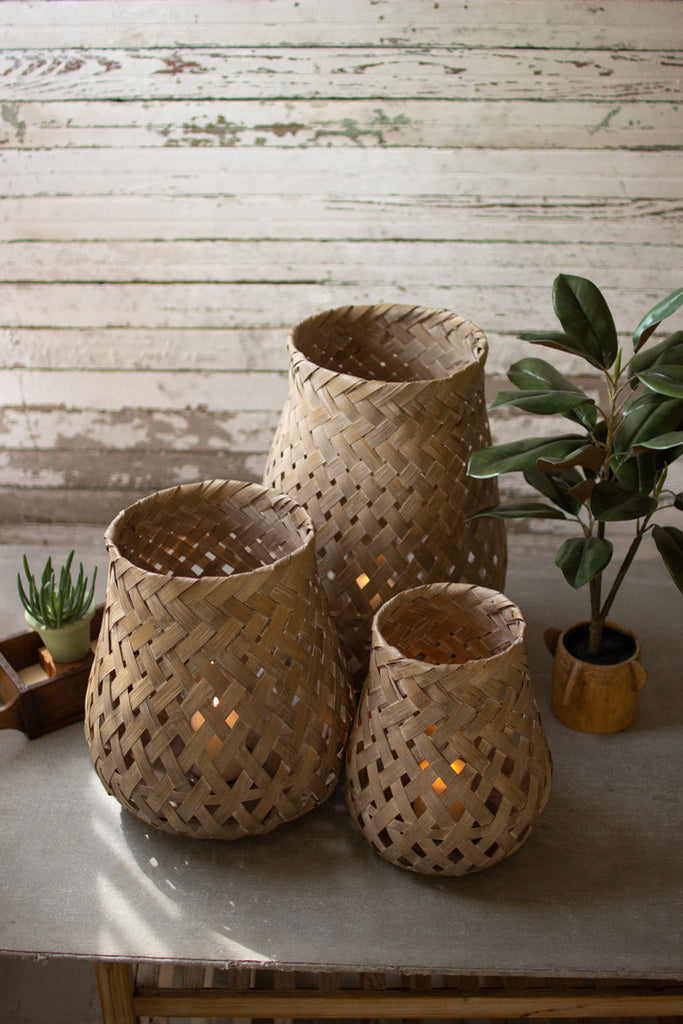 Lanterns with glass, set of 3 - The Nifty Decor