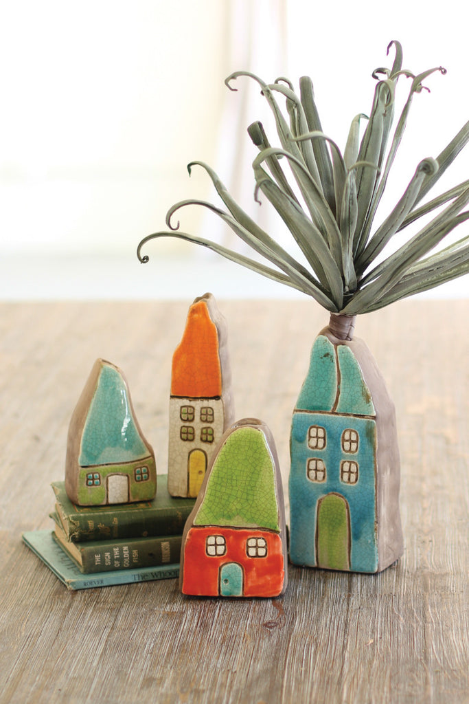 Ceramic house vases, set of 4 - The Nifty Decor