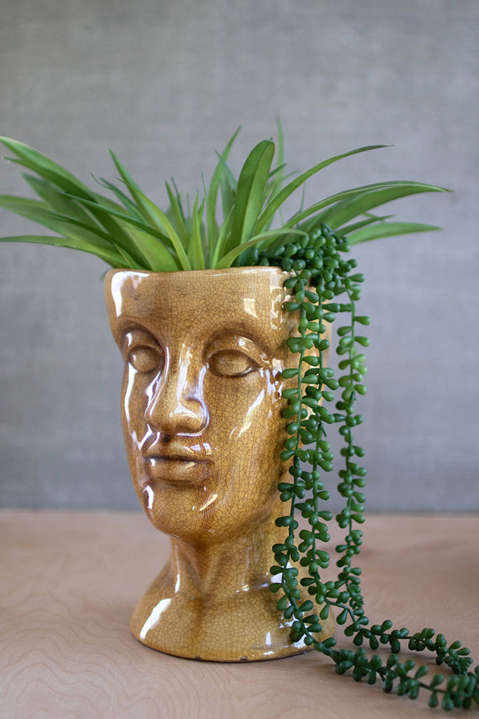 Ceramic head planter - The Nifty Decor