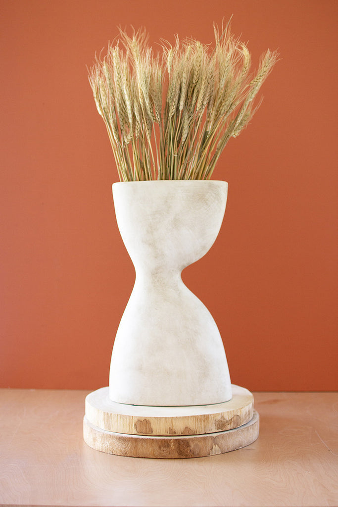 Abstract ceramic white head vase - The Nifty Decor
