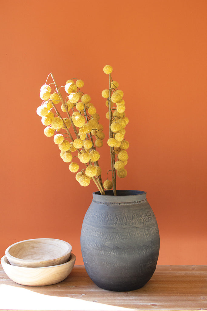 Antique black ceramic urn - The Nifty Decor