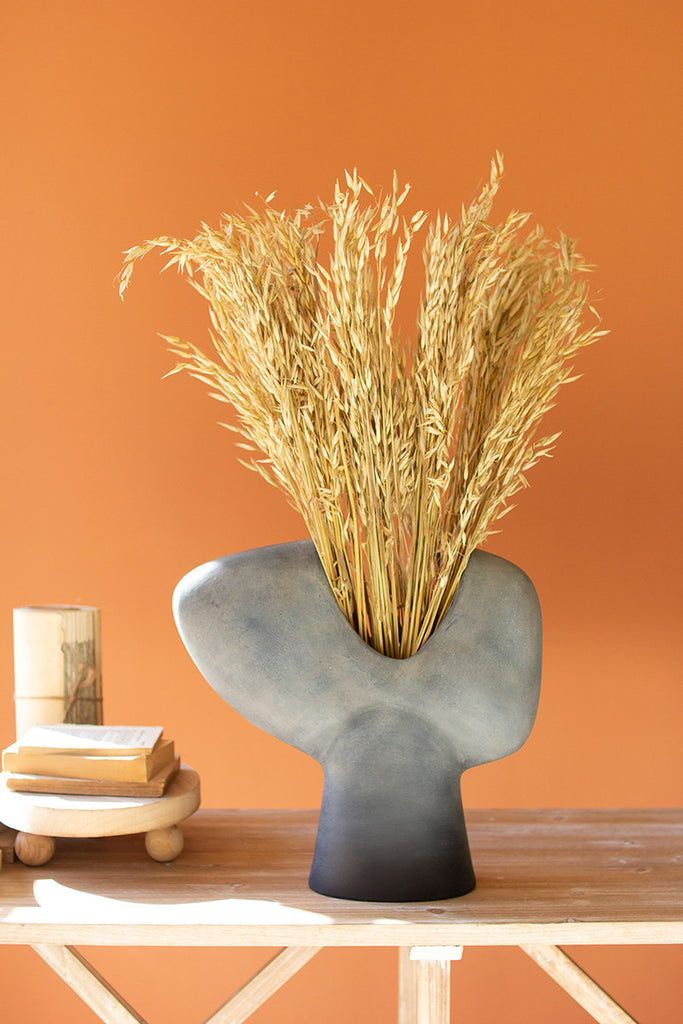 Abstract ceramic grey bust vase - The Nifty Decor