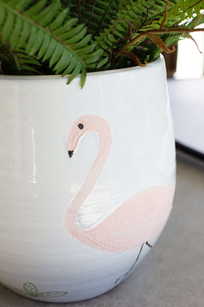 Ceramic flamingo vase - The Nifty Decor