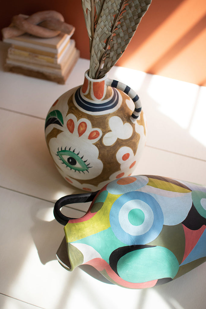 Ceramic multi-colored pitcher - The Nifty Decor