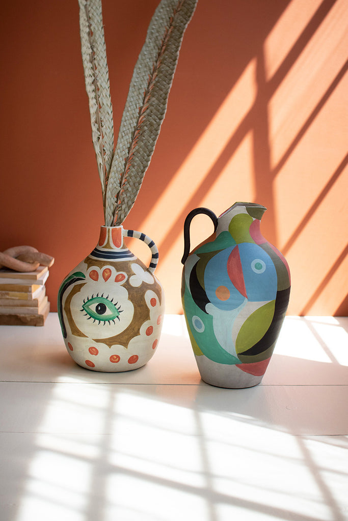 Ceramic multi-colored pitcher - The Nifty Decor