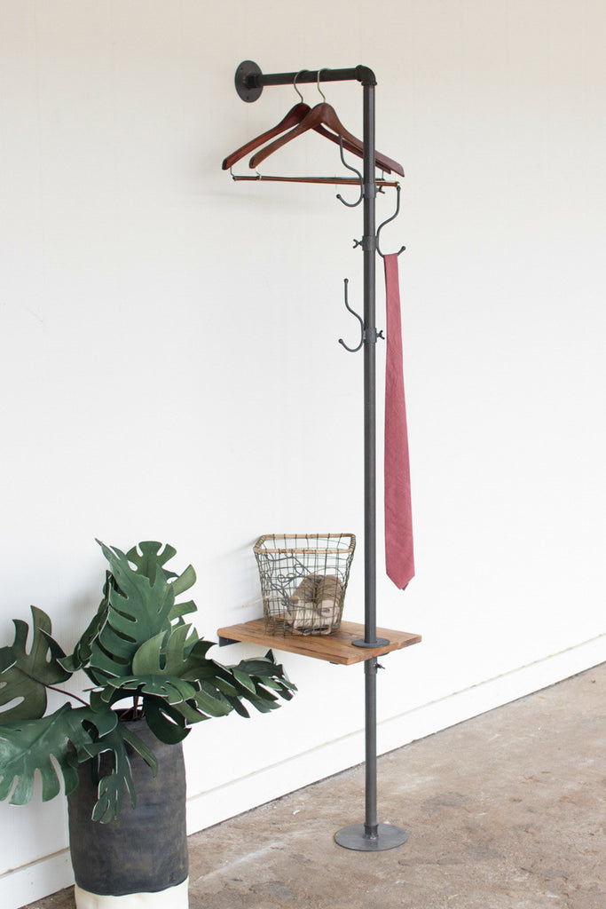 Coat rack with side table - The Nifty Decor