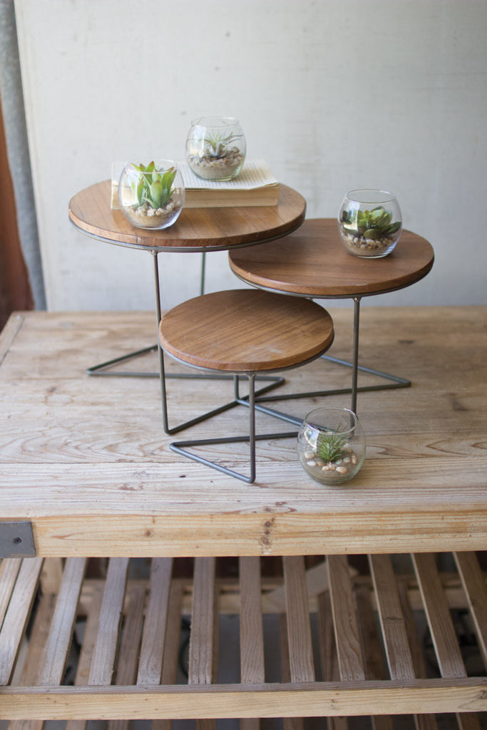Wire display risers, set of 3 - The Nifty Decor