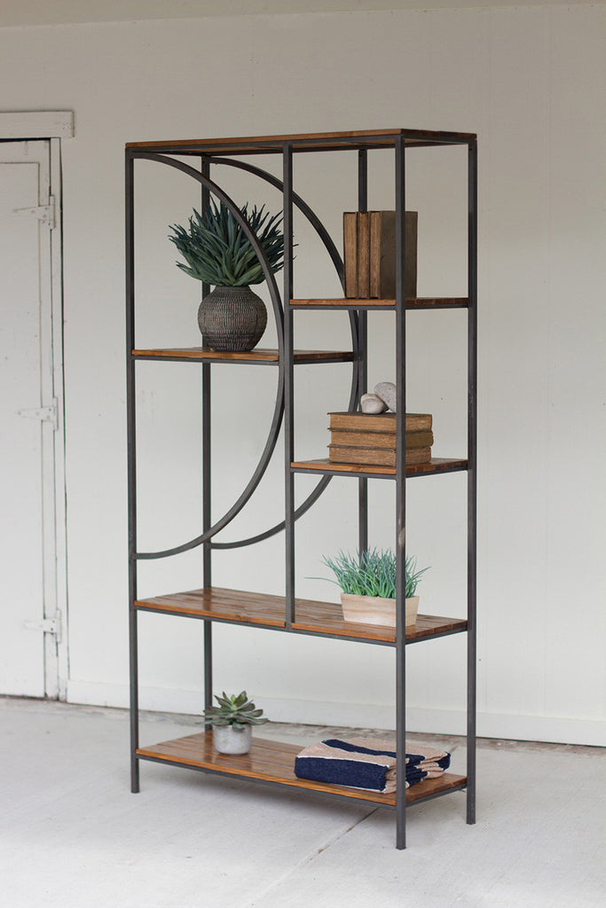 Wood and metal shelving unit - The Nifty Decor