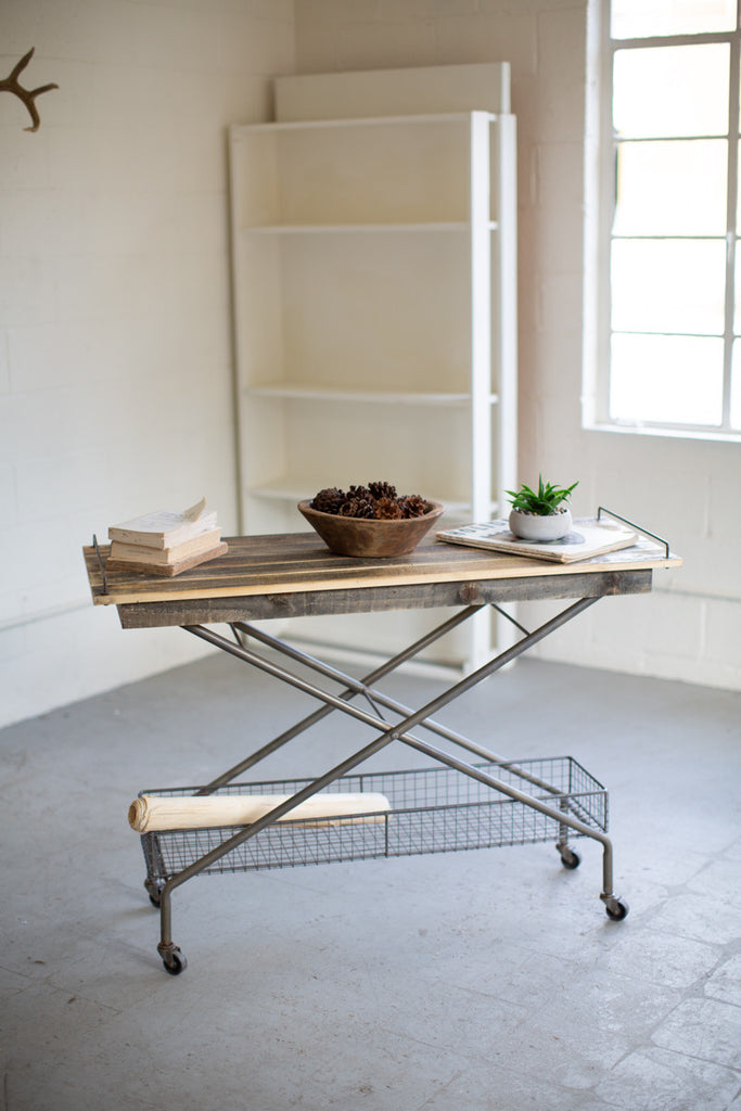 Recycled wood console table - The Nifty Decor