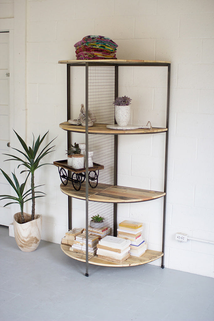 Metal demi lune shelf - The Nifty Decor