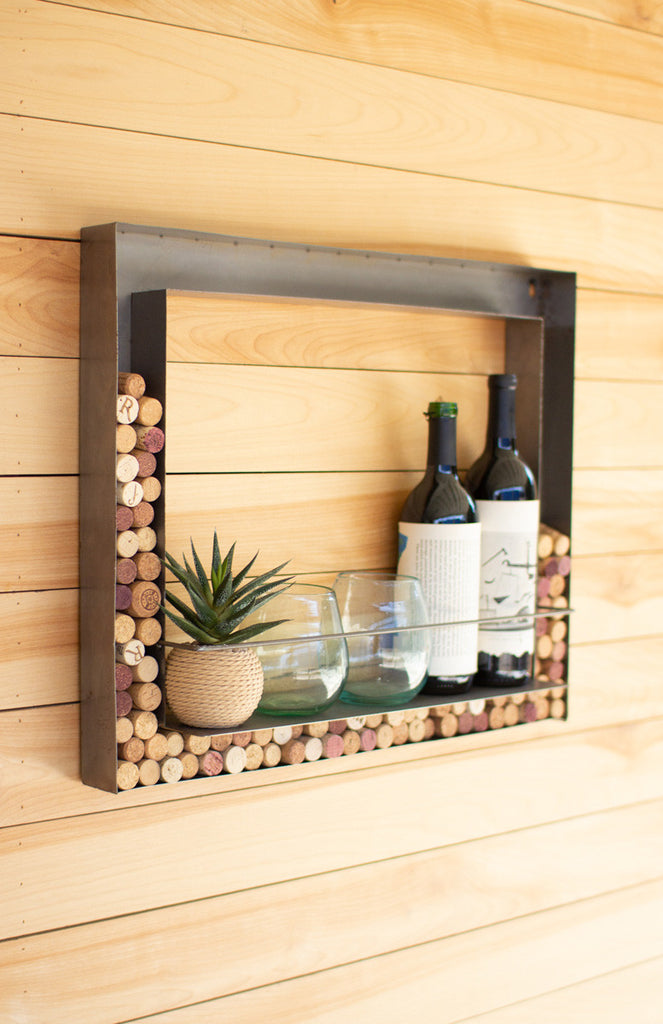 Metal wall bar and wine cork holder - The Nifty Decor