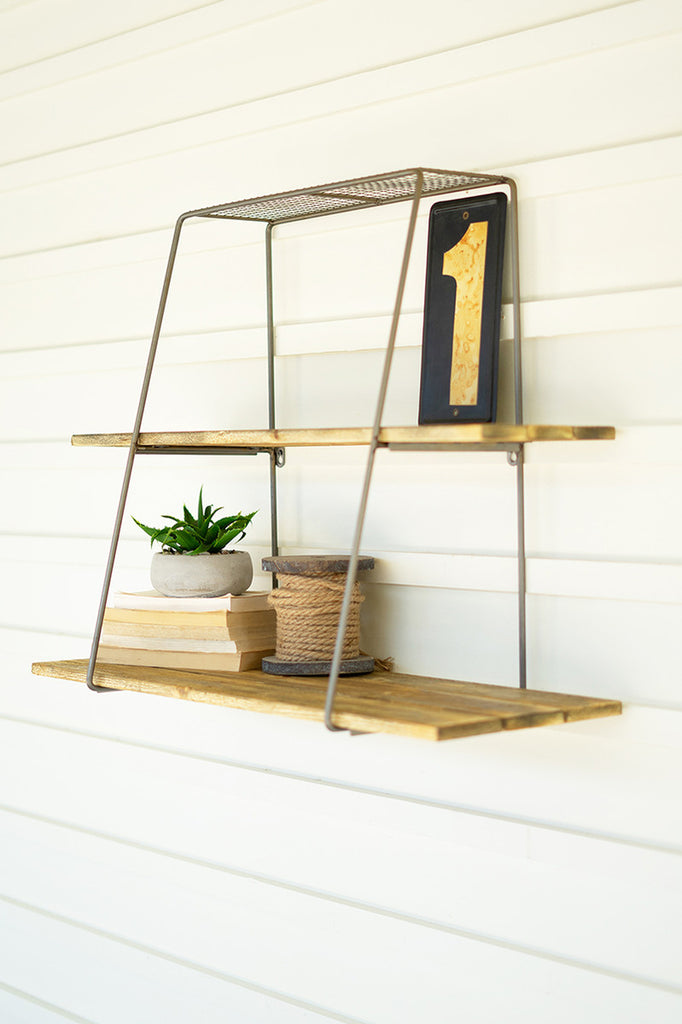 Shelf with wire mesh top - The Nifty Decor