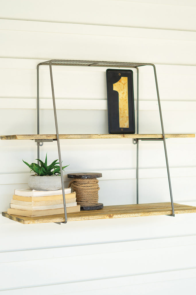 Shelf with wire mesh top - The Nifty Decor