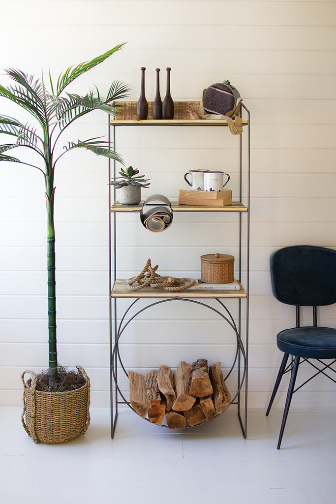 Tall shelf with round shelf detail - The Nifty Decor
