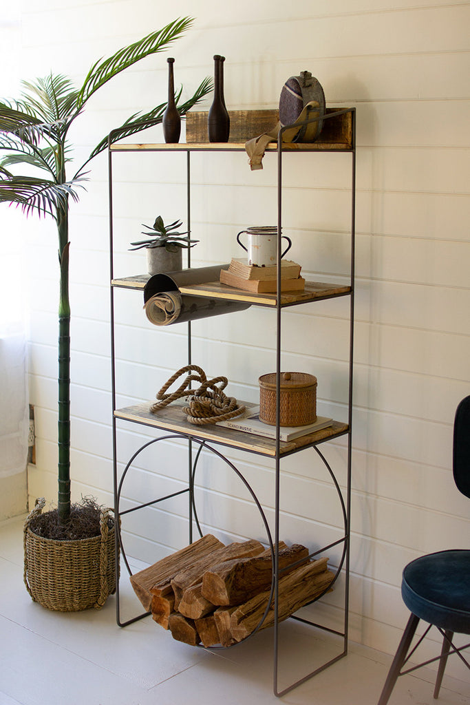 Tall shelf with round shelf detail - The Nifty Decor