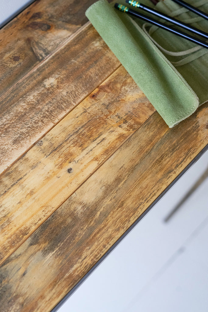 Wood & metal wall desk - The Nifty Decor