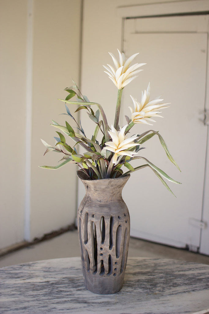 Bottle vase with carving - The Nifty Decor