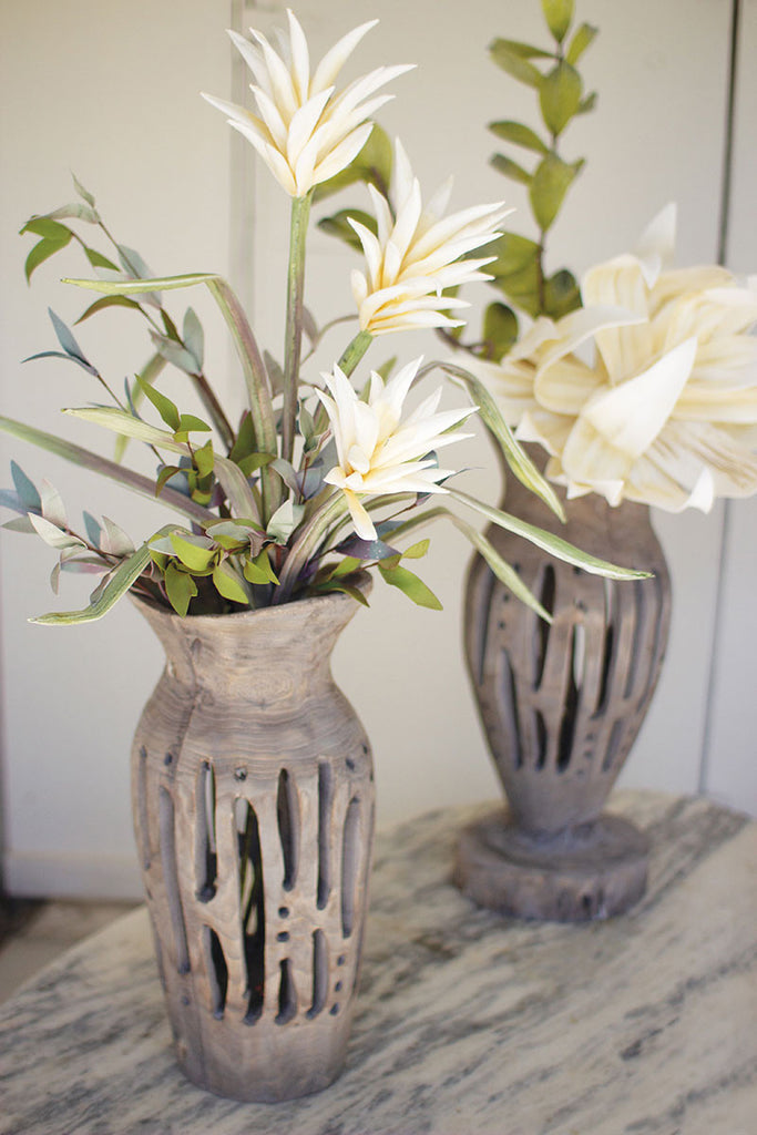 Bottle vase with carving - The Nifty Decor