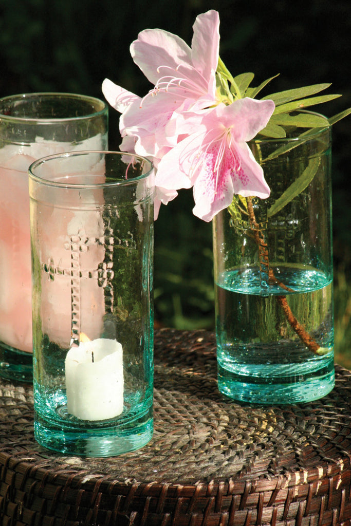 Multipurpose glass with cross detail - The Nifty Decor