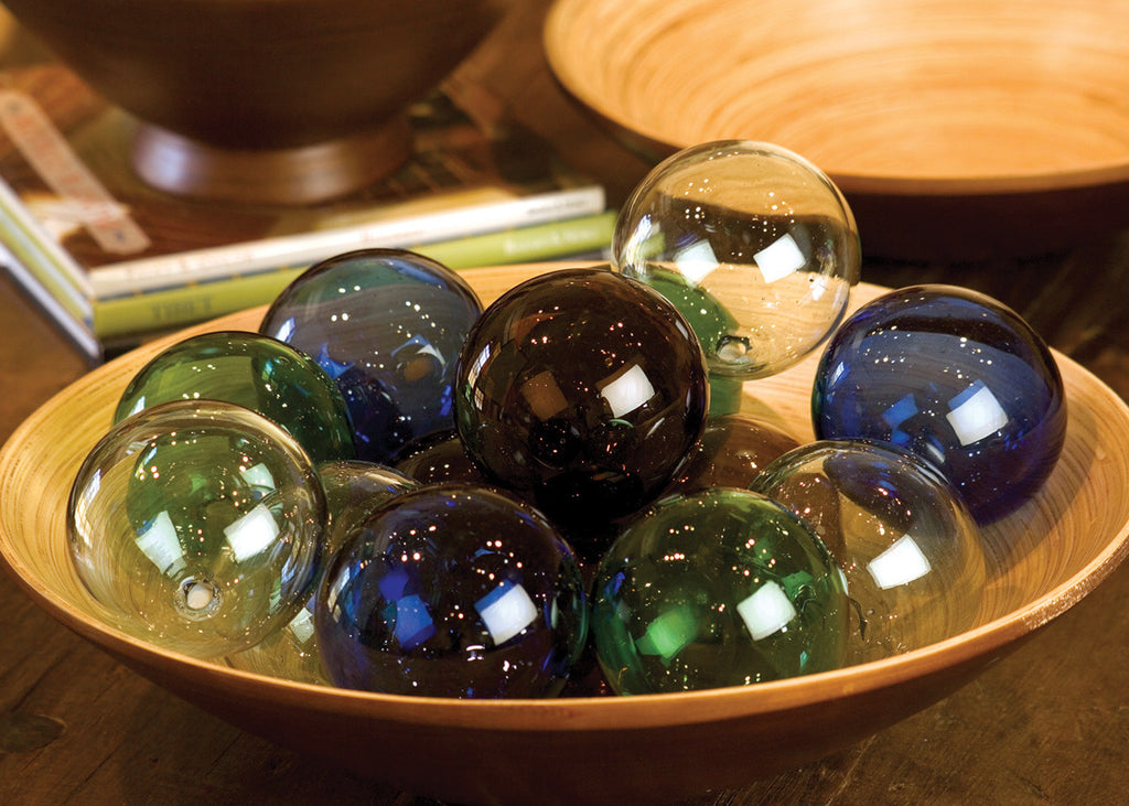 Recycled glass ball \ blue - The Nifty Decor