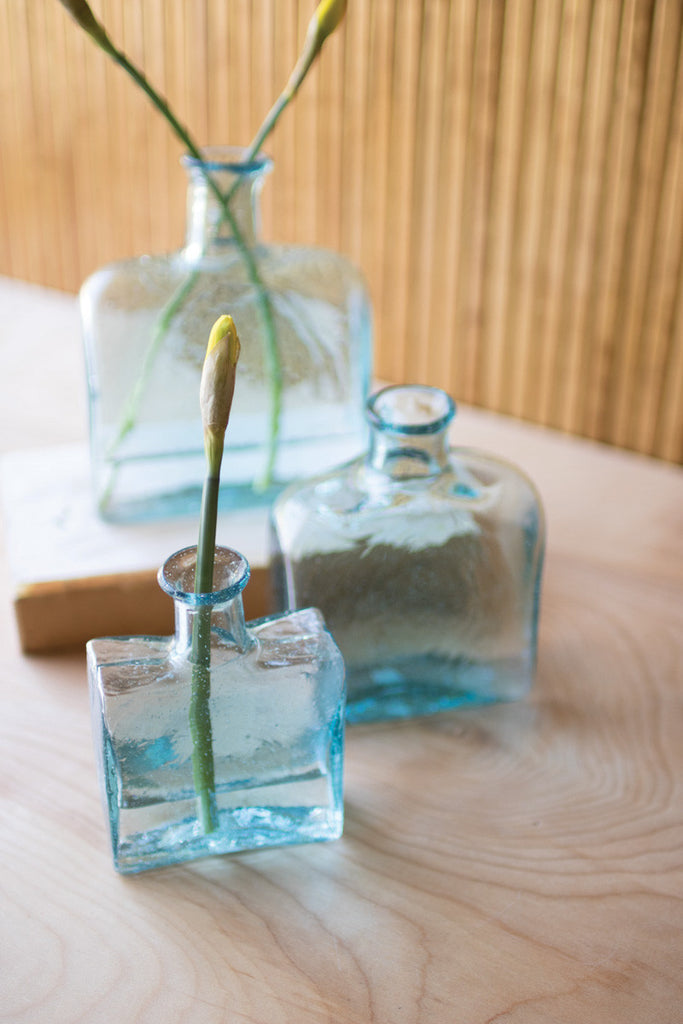Recycled glass vases, set of 3 - The Nifty Decor