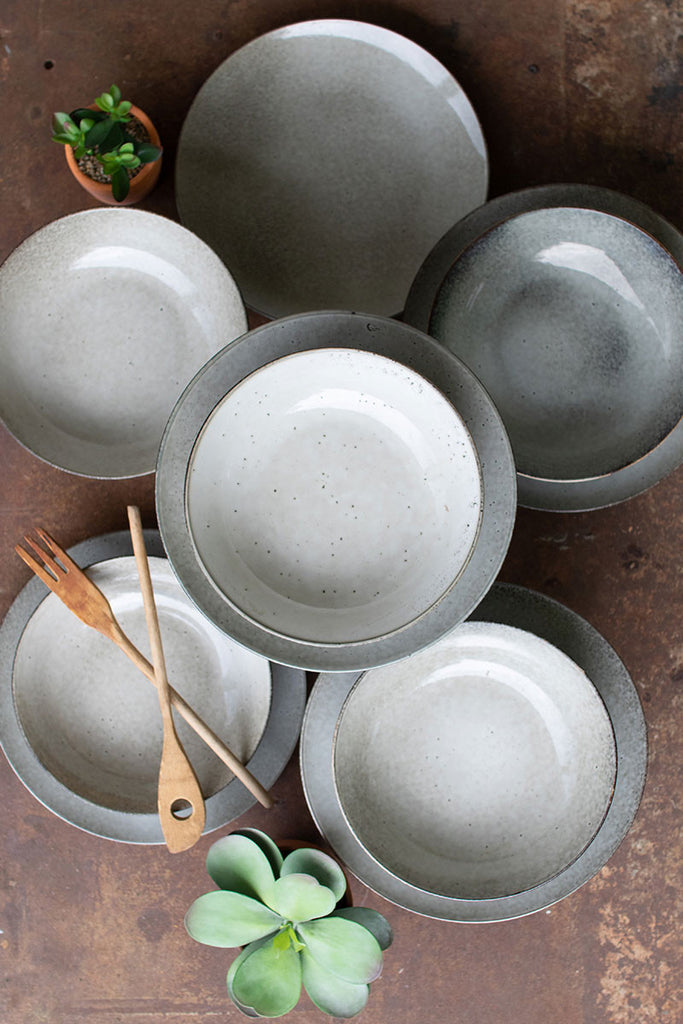 Ceramic dinner plate & bowl, set of 2 - The Nifty Decor