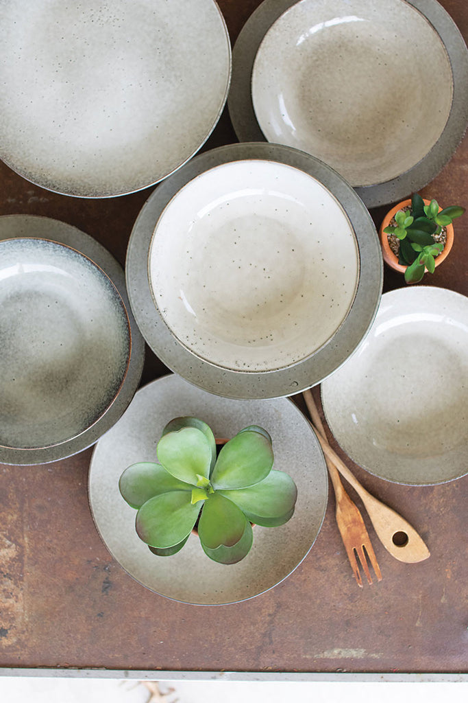 Ceramic dinner plate & bowl, set of 2 - The Nifty Decor