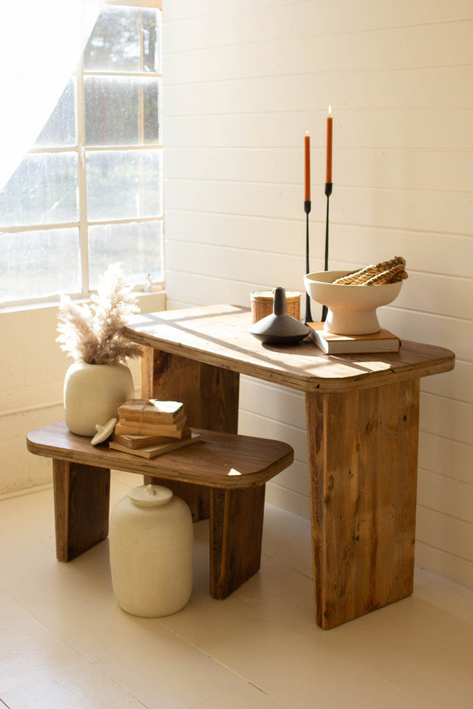 Recycled wooden bench - Bombay Mercantile