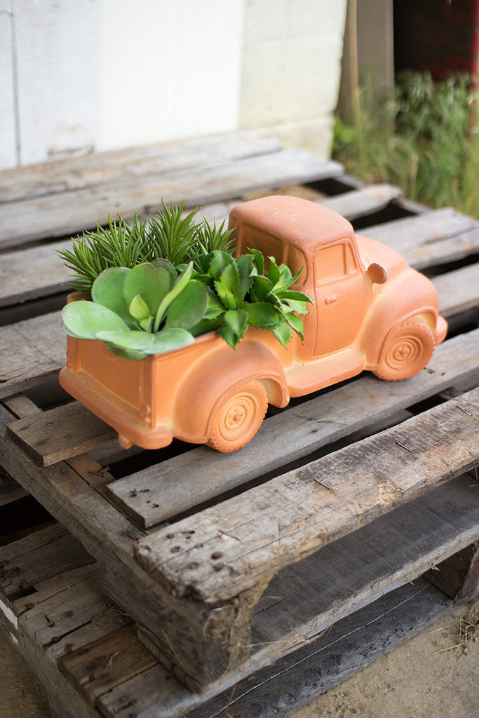Terracotta truck planter - The Nifty Decor