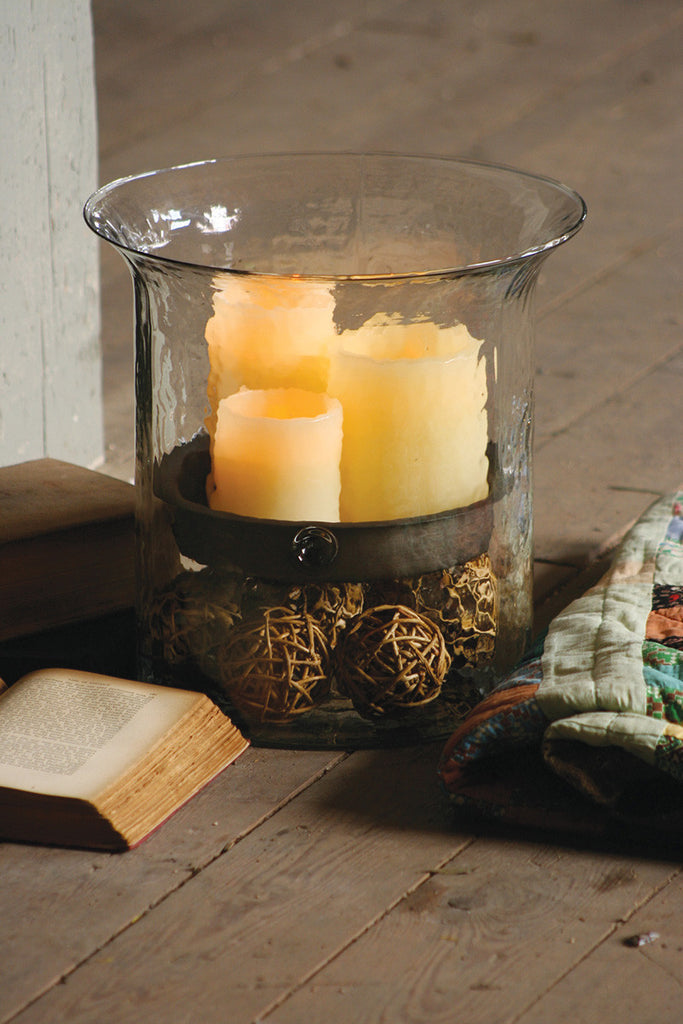 Candle cylinder with rustic insert - The Nifty Decor