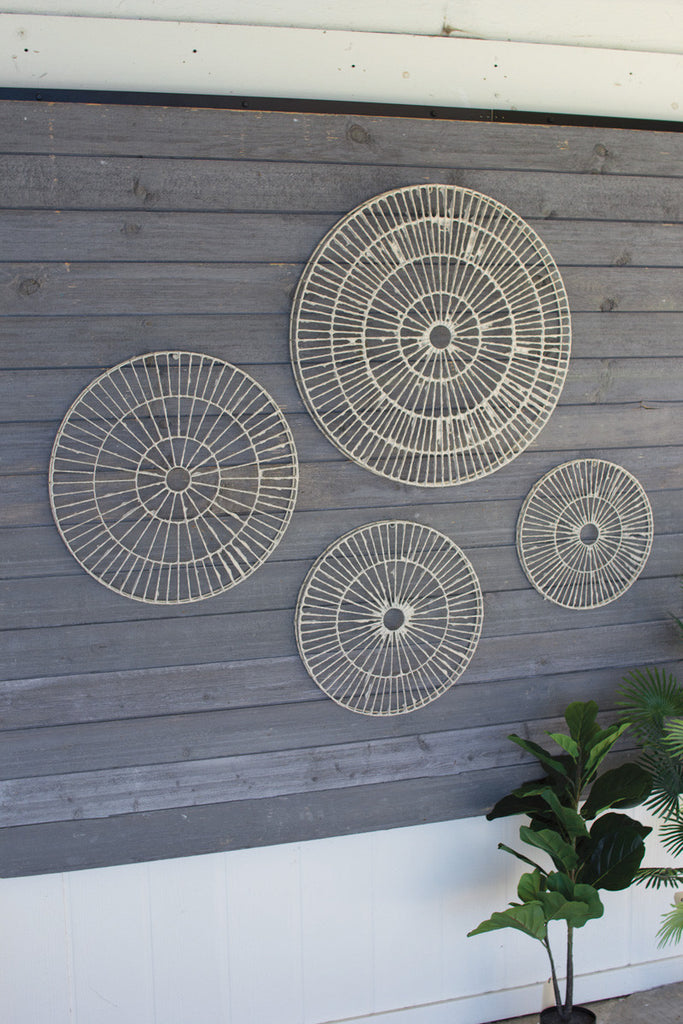 Wire discs art, Set of 4 - The Nifty Decor