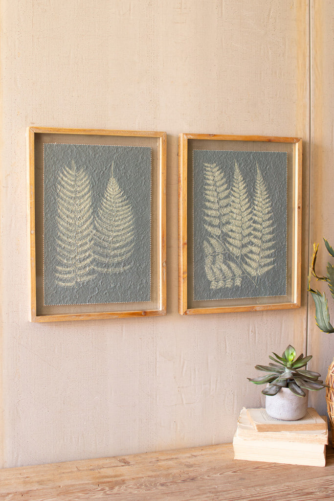 Golden fern prints, set of 2 - The Nifty Decor