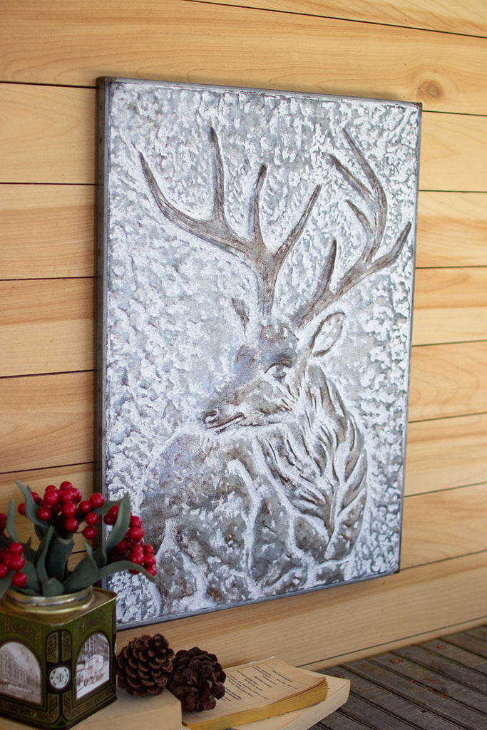 Metal deer wall panel - The Nifty Decor