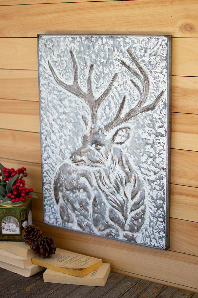 Metal deer wall panel - The Nifty Decor