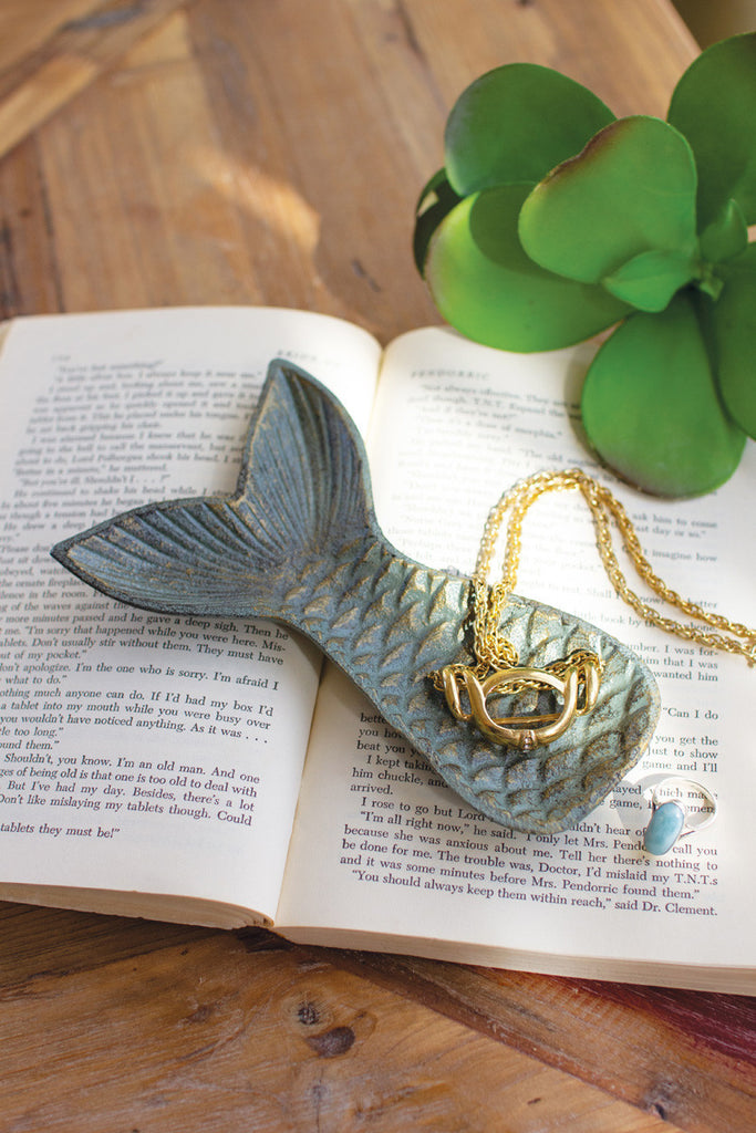 Cast iron mermaid tail vessel - Bombay Mercantile