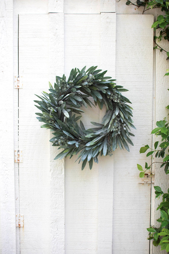 Artificial eucalyptus wreath - Bombay Mercantile
