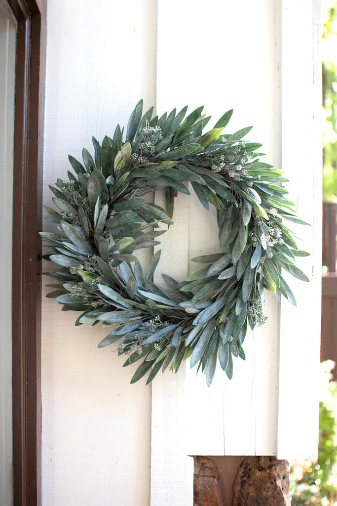 Artificial eucalyptus wreath - Bombay Mercantile