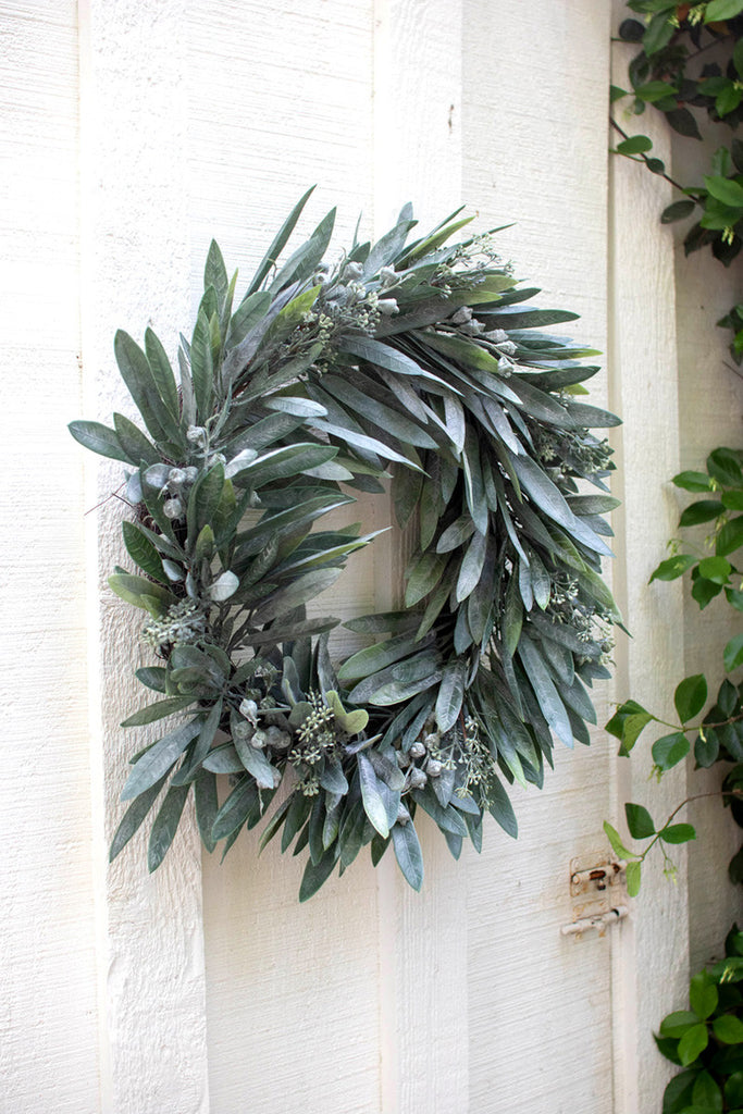 Artificial eucalyptus wreath - Bombay Mercantile