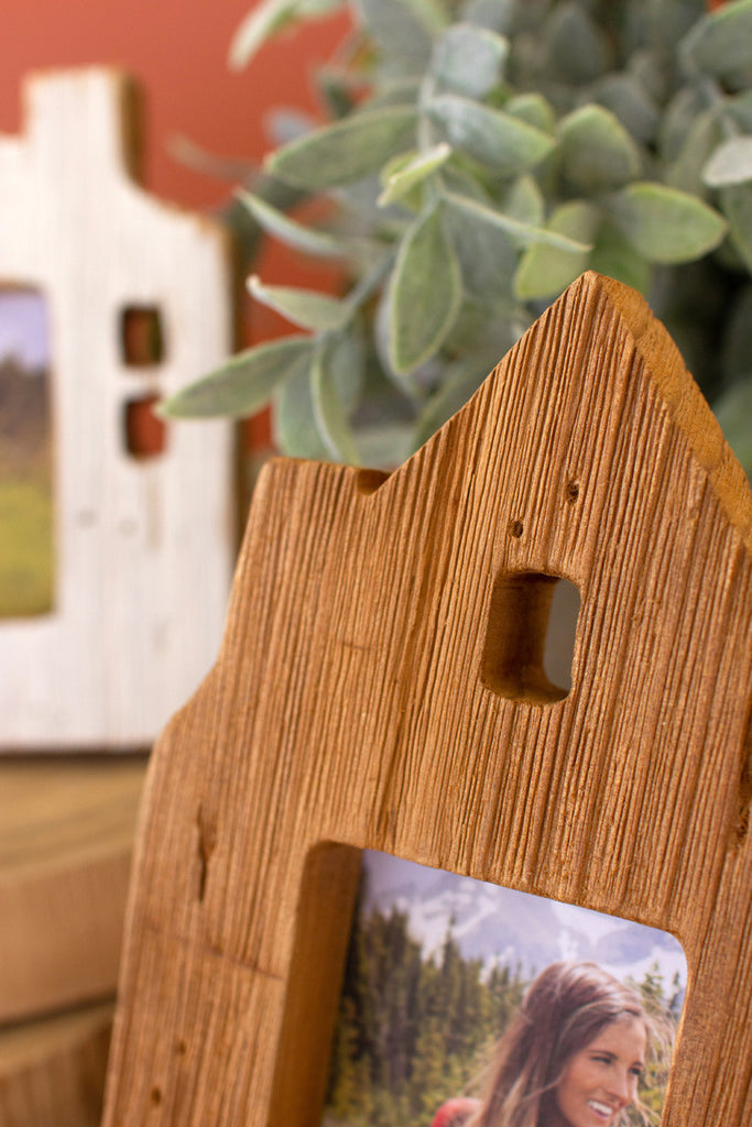 Set of 2 wooden house frames - Bombay Mercantile