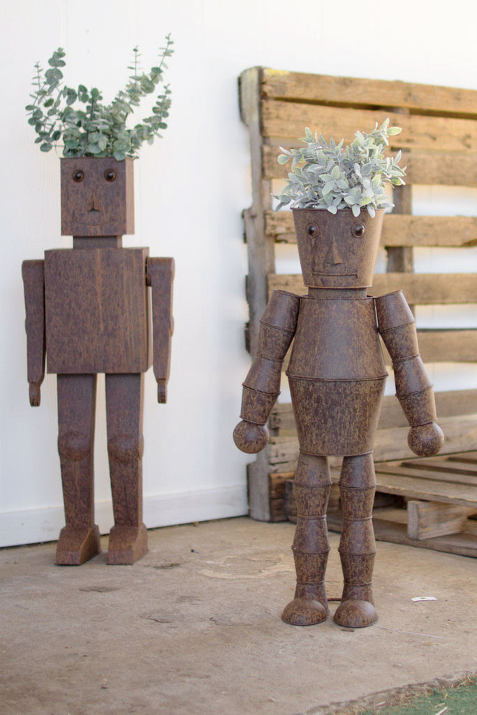Robot planters, set of 2 - The Nifty Decor