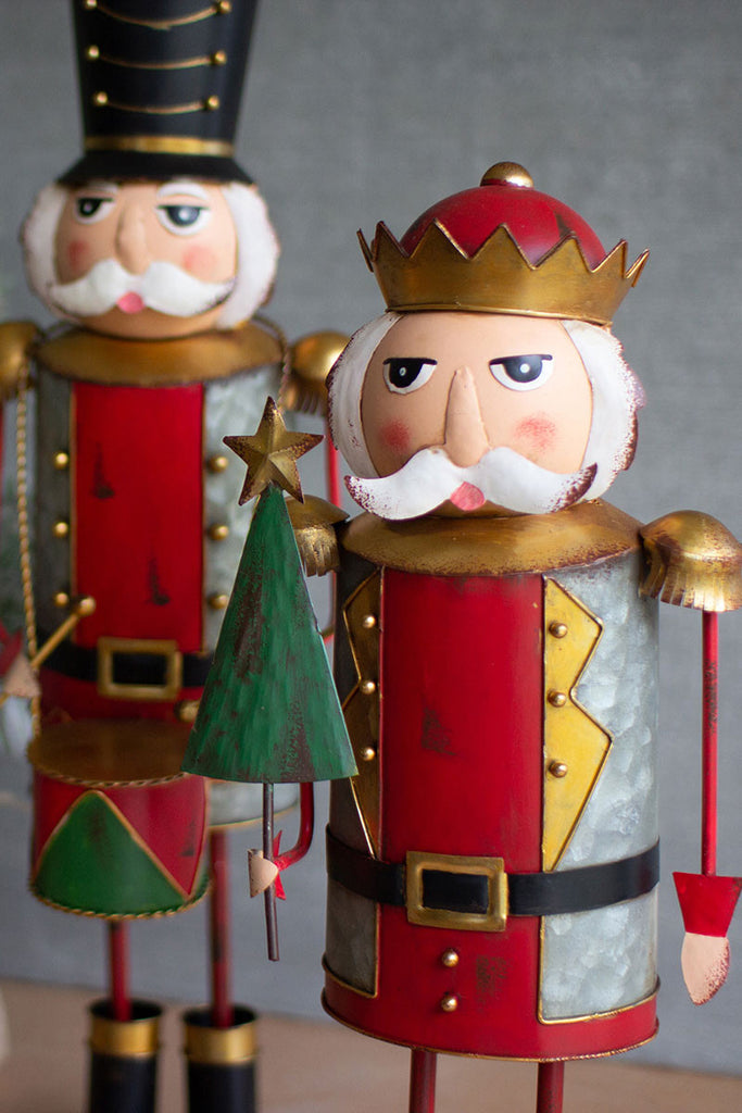 Painted metal nutcrackers, Set of 3 - The Nifty Decor