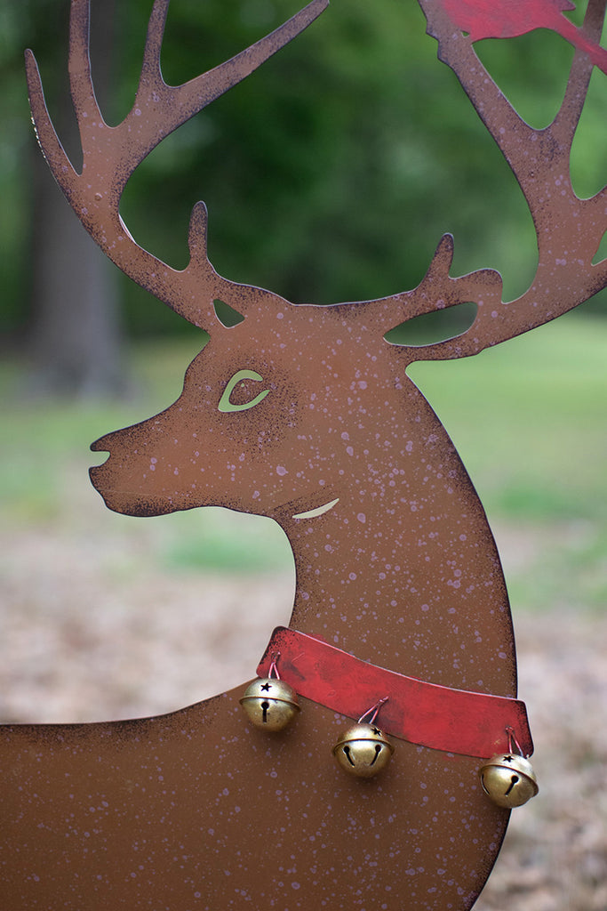Set of 2 rustic reindeer yard art - The Nifty Decor