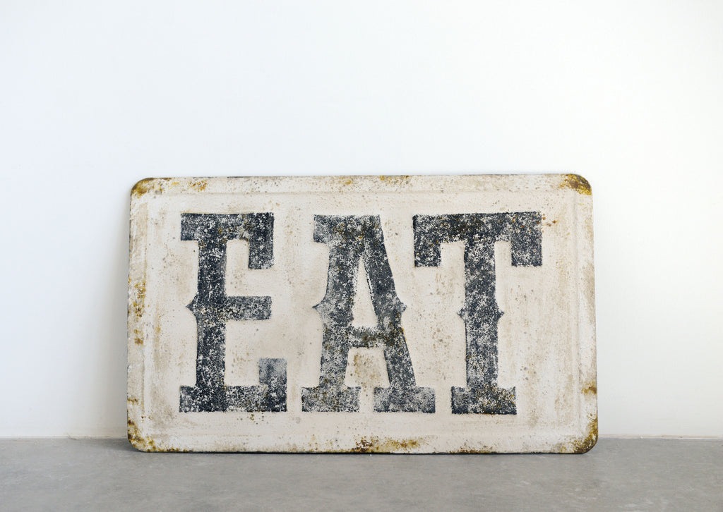 Embossed Metal Eat Sign - The Nifty Decor